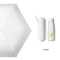 Moonlight white compact five-fold sun umbrella with UPF50+ UV protection and case - Capsule Set / Moonlight White With Capsule Box