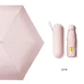 Compact five-fold mini sun umbrella in midsummer pink with UV protection and case - Capsule Set / Midsummer Pink With Capsule Box