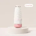 Compact mini 5-fold portable sun umbrella with UV protection in coral pink gradient - Gradient Style / Coral Pink