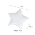 Minimalist white star shaped ceramic jewelry tray for rings and small accessories - Five-pointed Star (11*11*1.2)