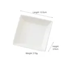 Elegant white square ceramic jewelry tray for rings and necklaces with dimensions - Deep Square Tray (10.5*10.5*2.6)