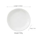 Nordic minimalist white ceramic jewelry tray dish, 10.5cm diameter and 152g weight - Round Tray (10.5*1.8)