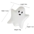 Dimensions of white ghost ceramic jewelry tray: 13cm x 11.2cm x 1.1cm, 118g weight. - Ghost Shaped Tray (13*11.2*1.1)