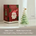 Christmas tree shaped scented candle in green with Wood Sage & Sea Salt fragrance - Christmas Tree No.2 (Gradient Green)
