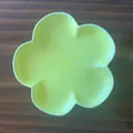 Yellow flower-shaped ceramic jewelry tray with a smooth Nordic style glaze finish - Style A - Yellow (13*13*2)