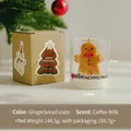 Gingerbread man scented candle in glass cup with gift box, Christmas decoration. - Christmas Cup Candle (Gingerbread Man)