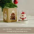 Handmade scented Santa Claus candle with gift box in creamy white, English pear & freesia - Christmas Cup Candle (Santa Claus)