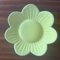 Nordic style yellow ceramic flower jewelry tray for ring and necklace storage - Style C - Yellow (13*13*2)