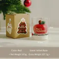 Apple-shaped Christmas scented candle in glass jar with velvet rose fragrance gift box - Christmas Cup Candle (Apple)