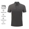Men's high-end short-sleeved polo shirt in charcoal grey with slim fit design - Graphite Grey