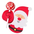 Carte décorative Père Noël en papier pour sucettes et emballages de cadeaux - Père Noël