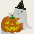 Halloween ghost and pumpkin lollipop holder paper cards for candy gift pack decoration - Ghost Pumpkin