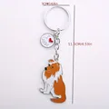 Zinc alloy Collie dog keychain with I Love Dogs charm and precise size dimensions - Sheltie