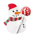 Festive snowman lollipop paper holder card for Christmas candy gift decorations 50pcs - Snowman