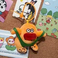 Creative quirky orange plush doll keychain charm with big eyes for bags and keys - 15CM / Yellow Madman with Strap