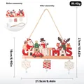 Handmade wooden Christmas hanging sign with Santa and snowman, DIY assembly, 40g weight - Assembly Christmas (HX-312)