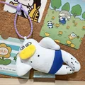 Funny white duck plush keychain with blue shorts on a decorative cork board - 15CM / White Madman with Strap