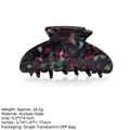 Pince à cheveux élégante en acétate écaille de tortue pour chignons et queues de cheval - 9.5cm / 16# Ink Color Texture (9.5cm)