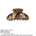 Pince à cheveux élégante en acétate écaille de tortue pour coiffures de femmes - 9.5cm / 4# Golden Brown Texture (9.5cm)