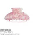 Pince à cheveux élégante en acétate marbré rose pour coiffure femme - 12# Sakura Pink Marble (9.5cm) / Rose Sakura (S139-12)