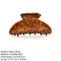 Grande pince à cheveux en acide acétique à motif écaille de tortue pour coiffures chic - 9.5cm / 14# Vintage Coffee (9.5cm)