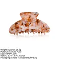 Pince à cheveux élégante en acétate marbré pour des coiffures féminines quotidiennes - 9.5cm / 10# Light Brown Marble (9.5cm)
