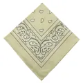 Light yellow paisley bandana with classic outdoor cycling design - 54x54cm / Off White (658719)