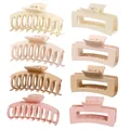 Matte hair claw clip set for thick hair in assorted pastel colors - Set 2