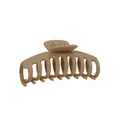 Professional large matte brown hair claw clip shark clip for thick hair styling - Curved Light Brown - 11cm