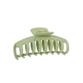 Large matte sage green hair claw clip for thick hair, simple stylish hair accessory - Curved Light Green - 11cm
