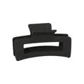 Minimalist matte black large square hair claw clip shark clip for thick hair styling - Square Black - 10.5cm