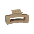 Large matte square hair claw clip in beige, sturdy hair accessory for thick hair - Square Light Brown - 10.5cm