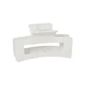 Minimalist matte white square hair claw clip for thick hair fashion accessories - Square White - 10.5cm