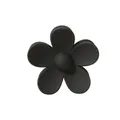 Elegant matte black flower-shaped hair claw clip designed for securing thick hair stylishly - Flower Black - 7cm