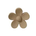 Elegant matte flower shaped hair claw clip in tan brown for thick hair styling - Flower Light Brown - 7cm