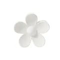 Minimalist matte white flower-shaped hair claw clip for an elegant hair accessory - Flower White - 7cm