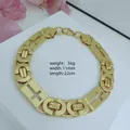 Gold stainless steel men's necklace with cross links, 22cm length. - Cross Byzantine Bracelet / 11mm*22cm / Gold