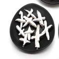 Irregular natural freshwater pearl cross pendants for DIY jewelry making accessories - 20x40-30x45mm / Silver