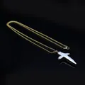 Natural freshwater pearl cross pendant with elegant gold chain necklace jewelry - 20x40-30x45mm / Gold Tone With Chain