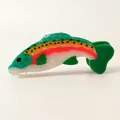 Kleurrijke haarclip van acetaat in de vorm van een vis met forelpatroon voor dameskapsels - 2# Groene Forel / 12.2x3.5cm
