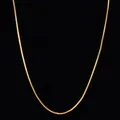 Elegant gold-plated titanium steel box chain necklace with a durable smooth finish - Box Chain / 40+5cm / Gold