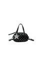Borsa da bowling nera a pois alla moda per donna con decorazione a stella argentata - Nero