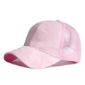 Pink camouflage mesh baseball cap for women with a breathable back panel design - Fits 55-59CM Head Circumference / Camouflage-Pink