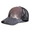 Cappellino da baseball traspirante con rete per coda di cavallo e sfumatura camouflage - Adatto per Circonferenza Testa 55-59CM / Cielo Stellato-Grigio Caffè