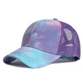 Berretto da baseball in rete traspirante da donna con sfumatura tie-dye viola-blu - Adatto per Circonferenza Testa 55-59CM / Cielo Stellato-Viola
