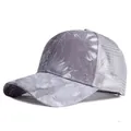 Berretto da baseball in rete traspirante da donna con design mimetico grigio sfumato - Adatto per Circonferenza Testa 55-59CM / Tie-dye-Grigio