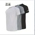 3er-Pack Herren Sport-T-Shirts in Weiß, Grau und Schwarz, schnelltrocknend für Training. - S / Weiß+Grau+Schwarz