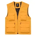 Bright yellow outdoor multi-pocket quick-dry fishing vest for men - Bright Yellow