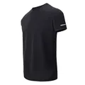 Detailansicht eines schwarzen schnelltrocknenden Sport-T-Shirts für Herren mit Streifen - S / Schwarz
