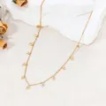 Collier élégant en acier titane plaqué or 18 carats avec pendentifs feuilles - Style feuille creuse (20260130款式3)